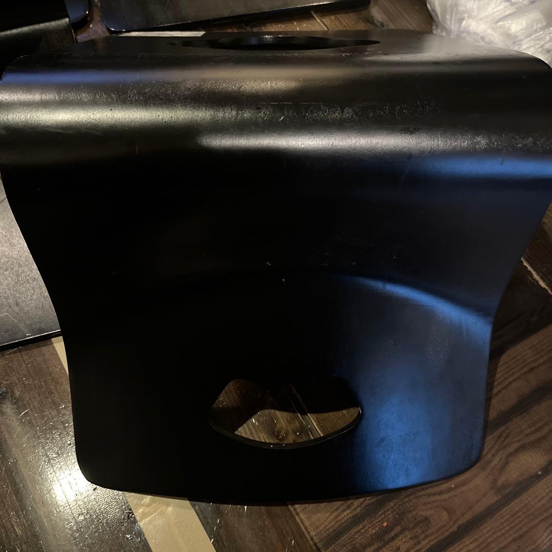 木製座椅子 黒 穴あきデザイン 8枚セット