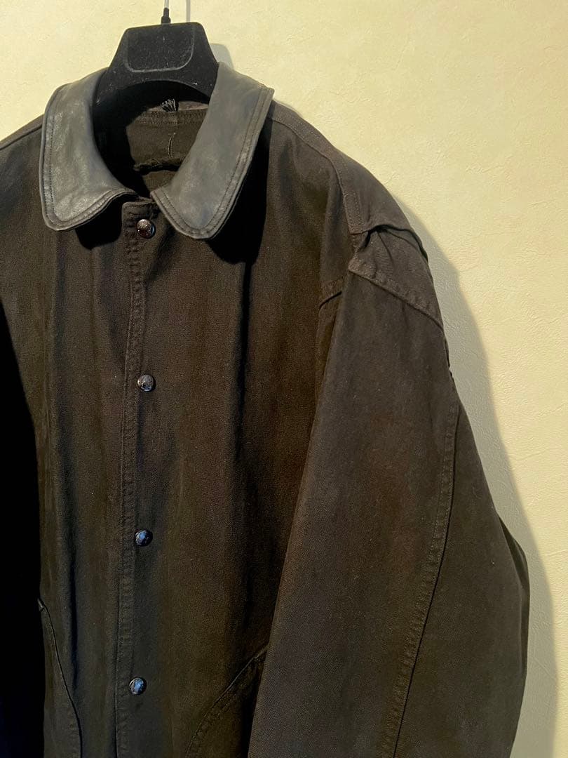 90s woolrich 襟レザーハンティングジャケット