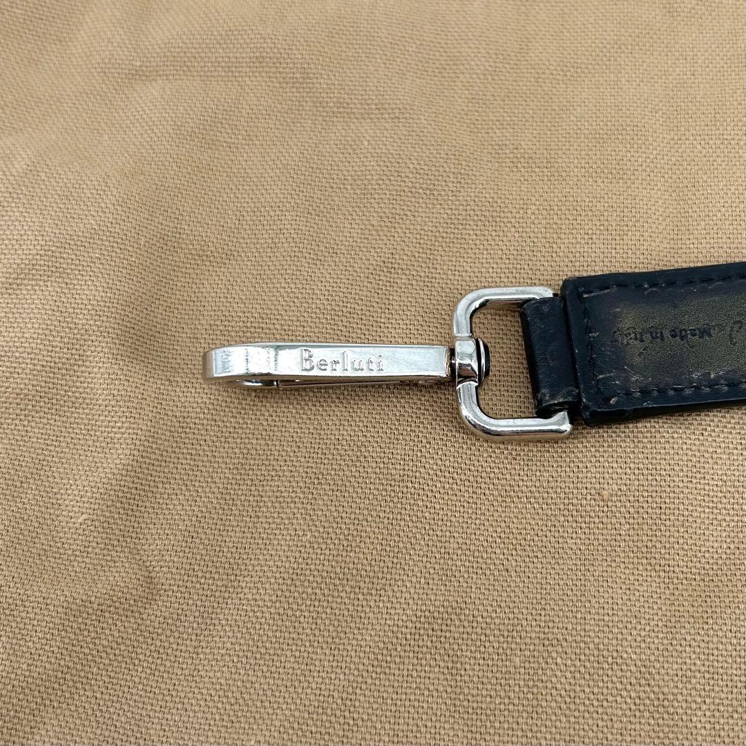 【高級】ベルルッティ　キーリング　カリグラフィー　スクリット　ブラック系