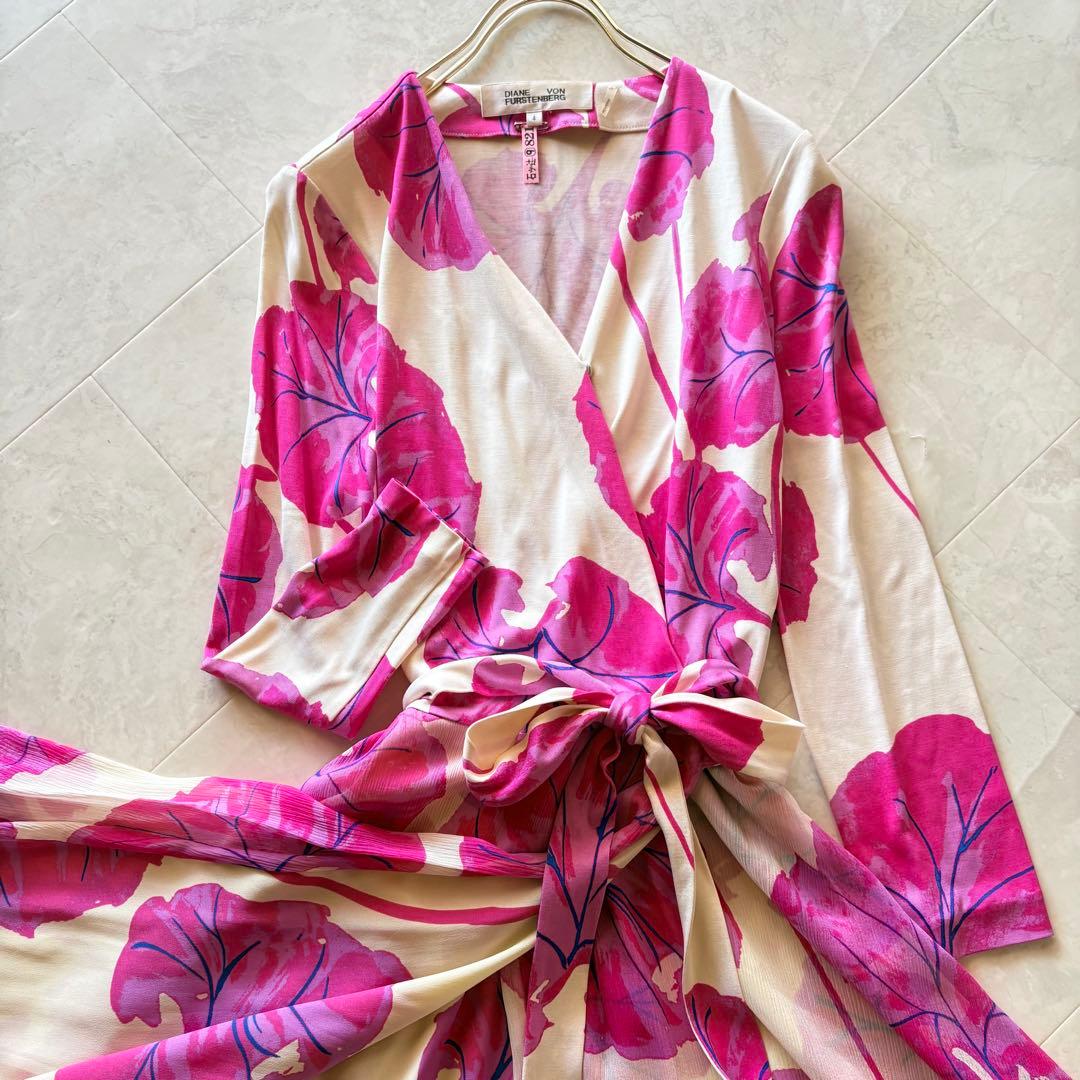 NO.3-166 DIANEvon FURSTENBERG花柄七分袖ワンピース4