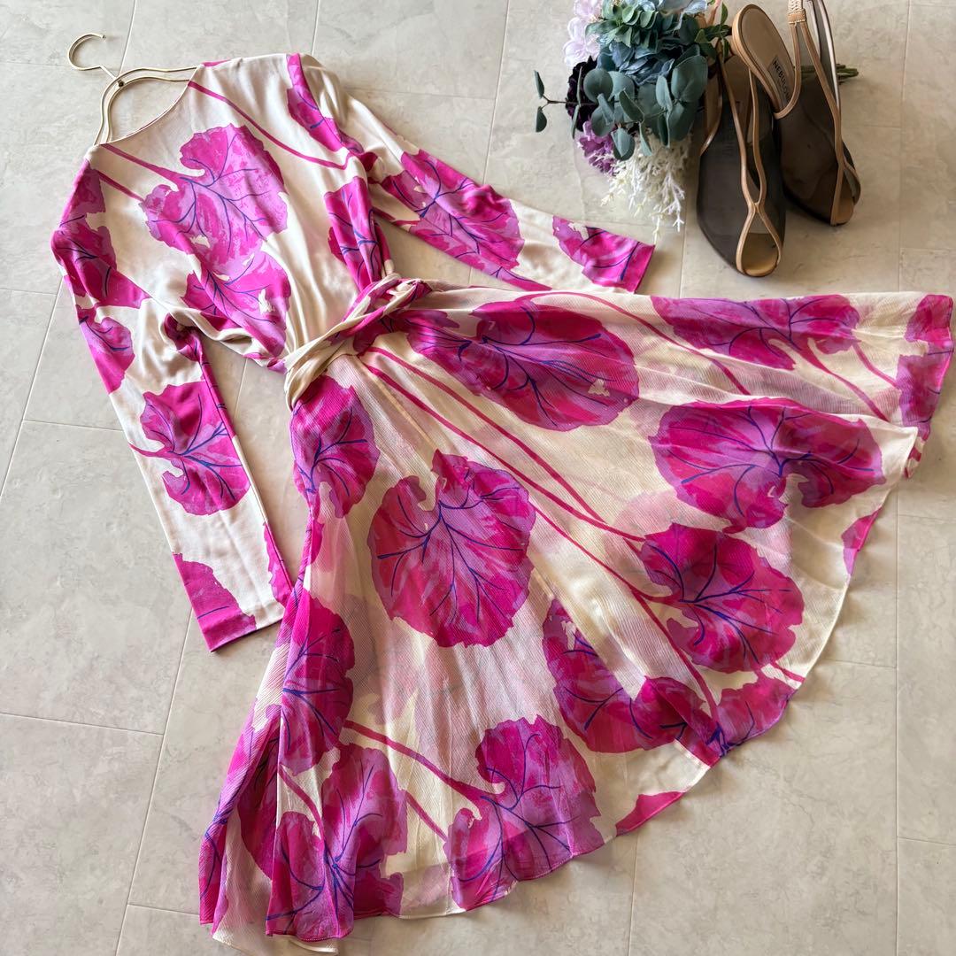 NO.3-166 DIANEvon FURSTENBERG花柄七分袖ワンピース4