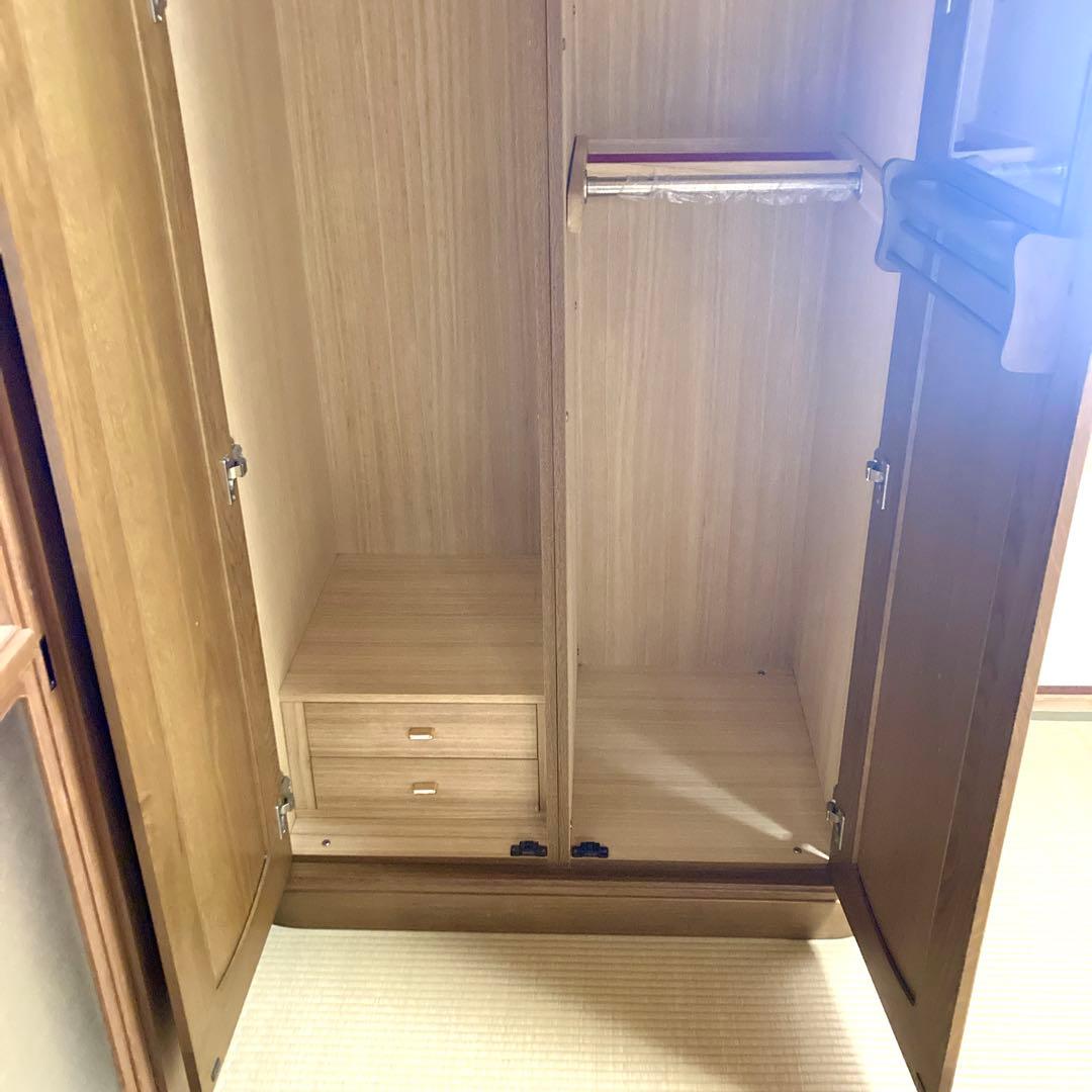 【送料込✨】タンス 箪笥 2ドア クローゼット ムク材 天然木