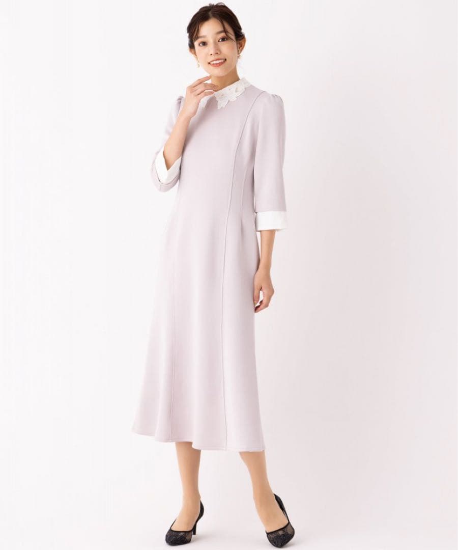 【美品】CELFORD 襟付きAラインワンピース