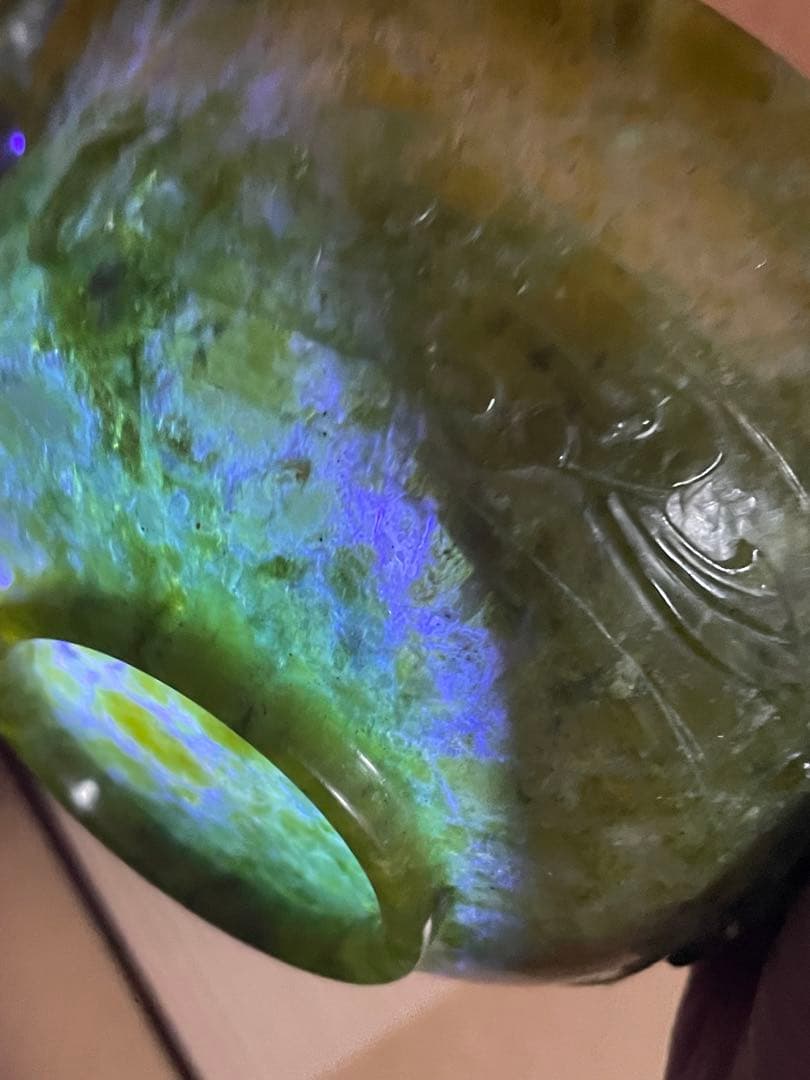 翡翠製ボウル2個セット　中国伝統工芸　雲龍紋　蒼龍紋　中国美術　吉祥文様