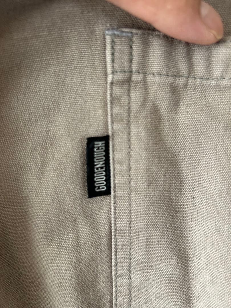 Goodenough グッドイナフ　オーバーオール　ベージュ　サイズS