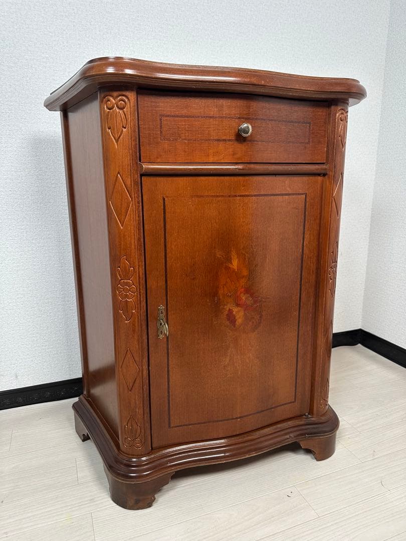 イタリア製 象嵌細工 アンティークスタイル コンソール キャビネット※i4※