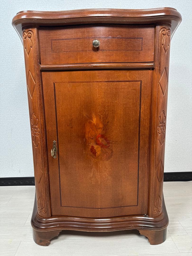 イタリア製 象嵌細工 アンティークスタイル コンソール キャビネット※i4※