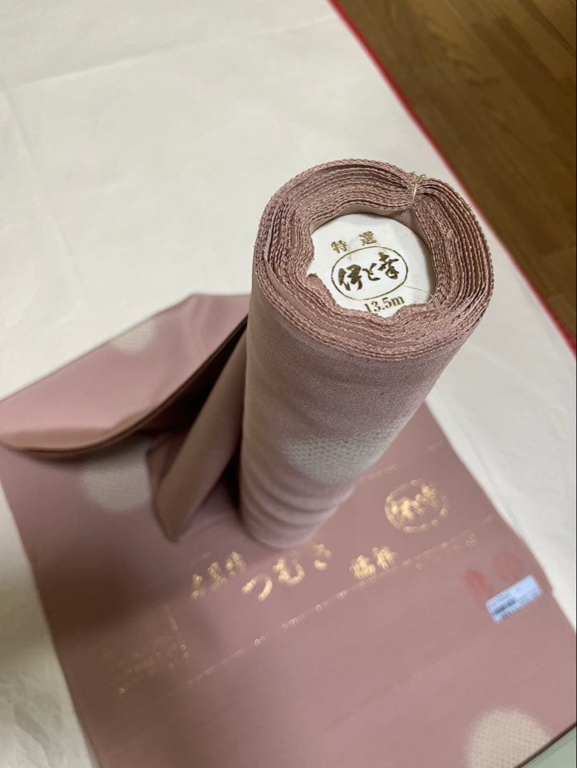 【美品】伊と幸　最高峰つむぎ長襦袢(反物)