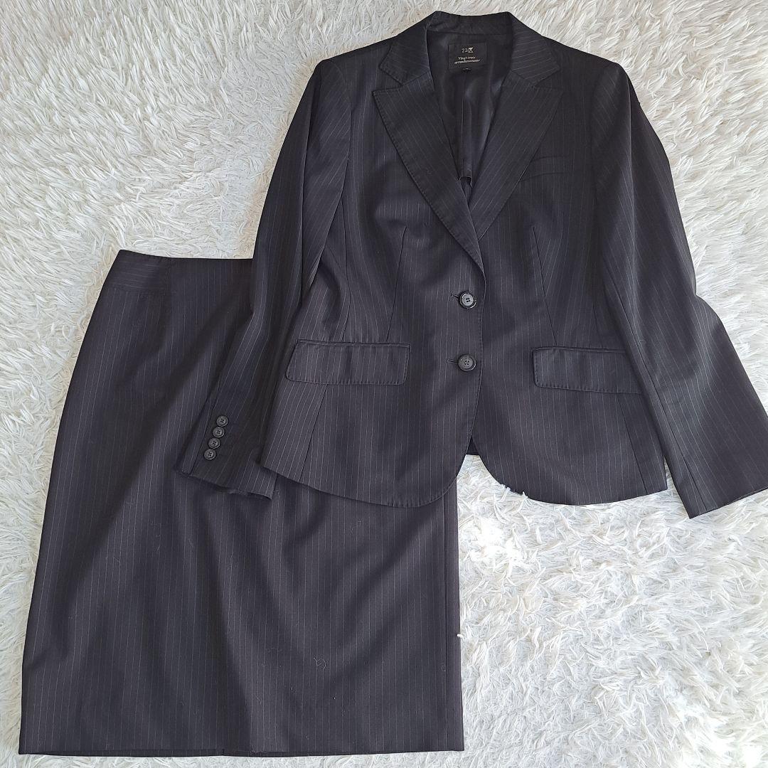 美品✨23区×コロンボ 大きいサイズ 夏用ビジネススーツ スカートセットアップ
