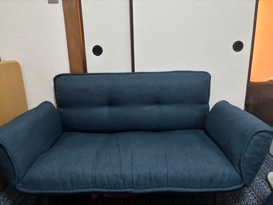 ダークグレー 2人掛けソファ