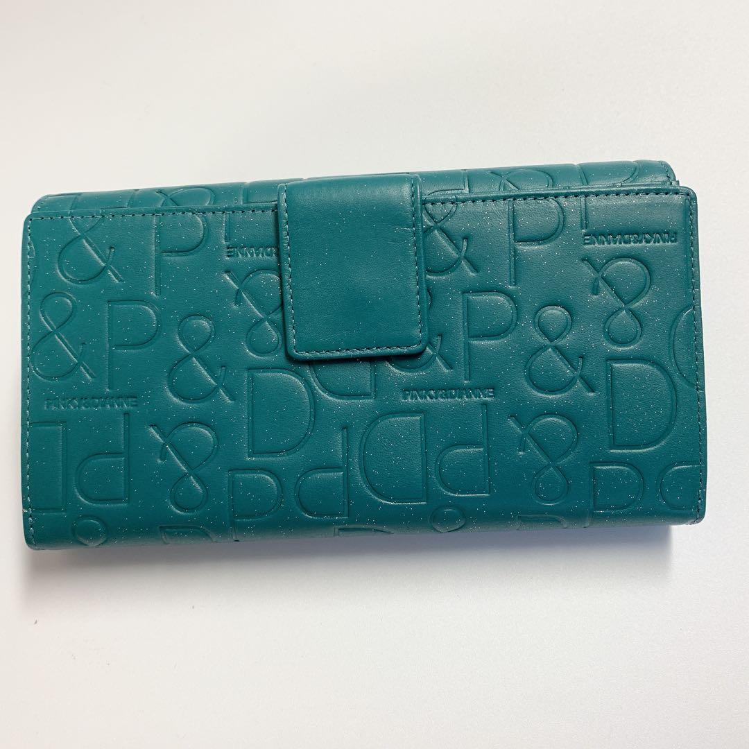 【新品】ピンキー＆ダイアン かぶせ長財布 カヌレ大容量カード入れロゴ型押し現行品