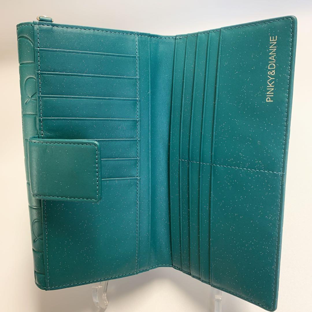 【新品】ピンキー＆ダイアン かぶせ長財布 カヌレ大容量カード入れロゴ型押し現行品