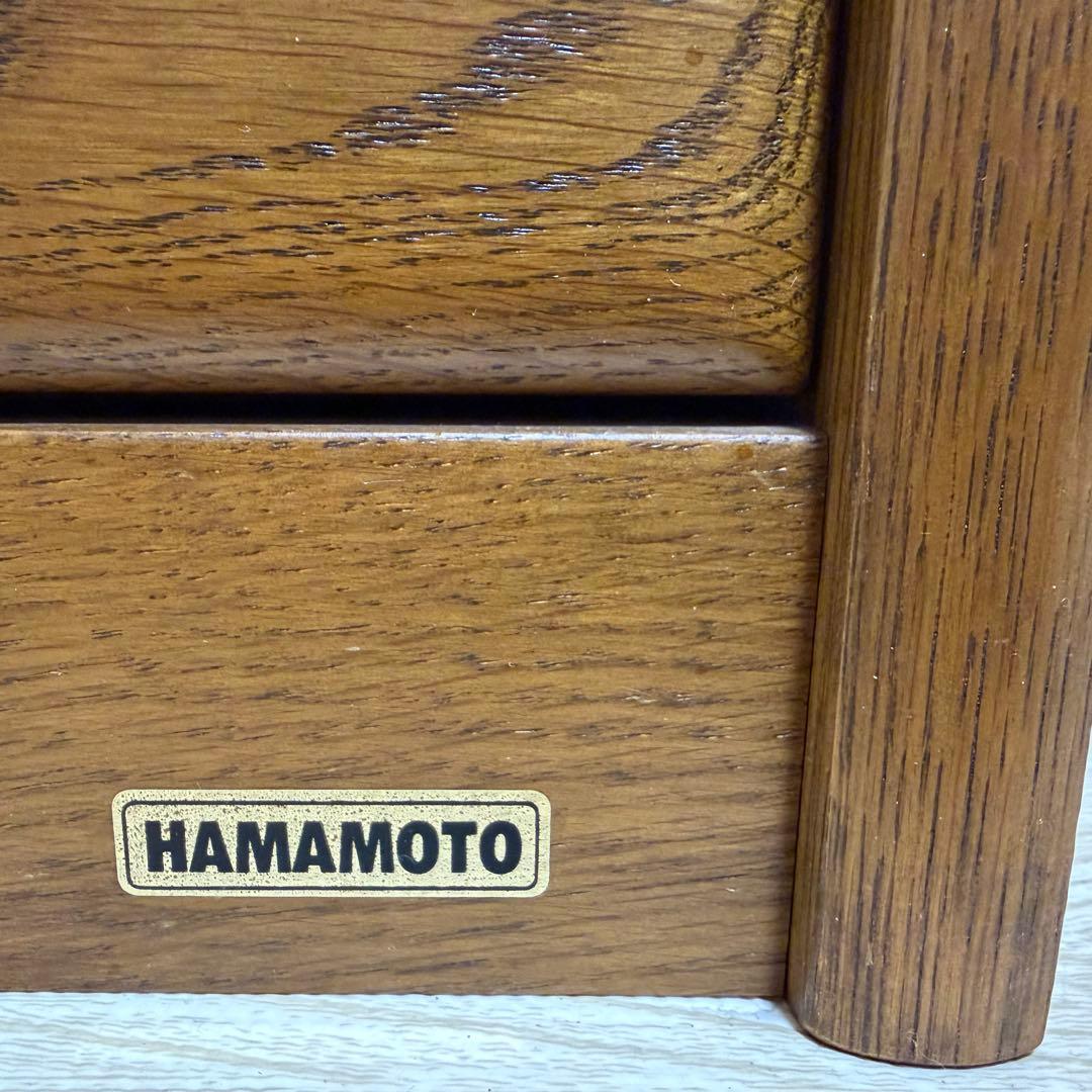 浜本工芸 ナラ材 木製 6段 スリムチェスト 国産