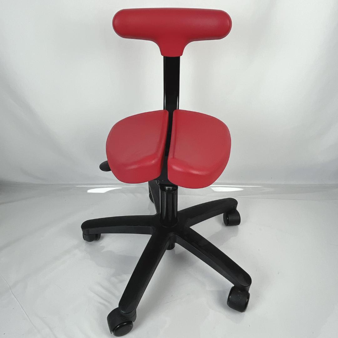 美品☘️ アーユルチェア オクトパス レッド キャスタータイプ