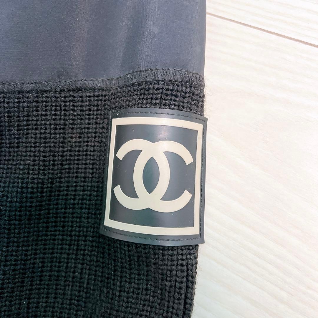CHANEL シャネルスポーツライン，ブラック ニットジャケット 【直営店購入】