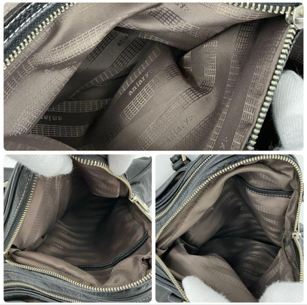 【希少】クロコ型押し レザー ビジネスバッグ ブリーフケース