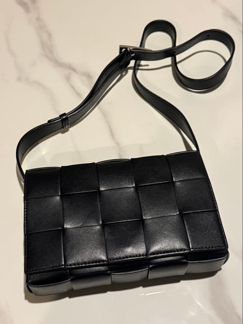 t*r様 ブラック編み込みショルダーバッグ