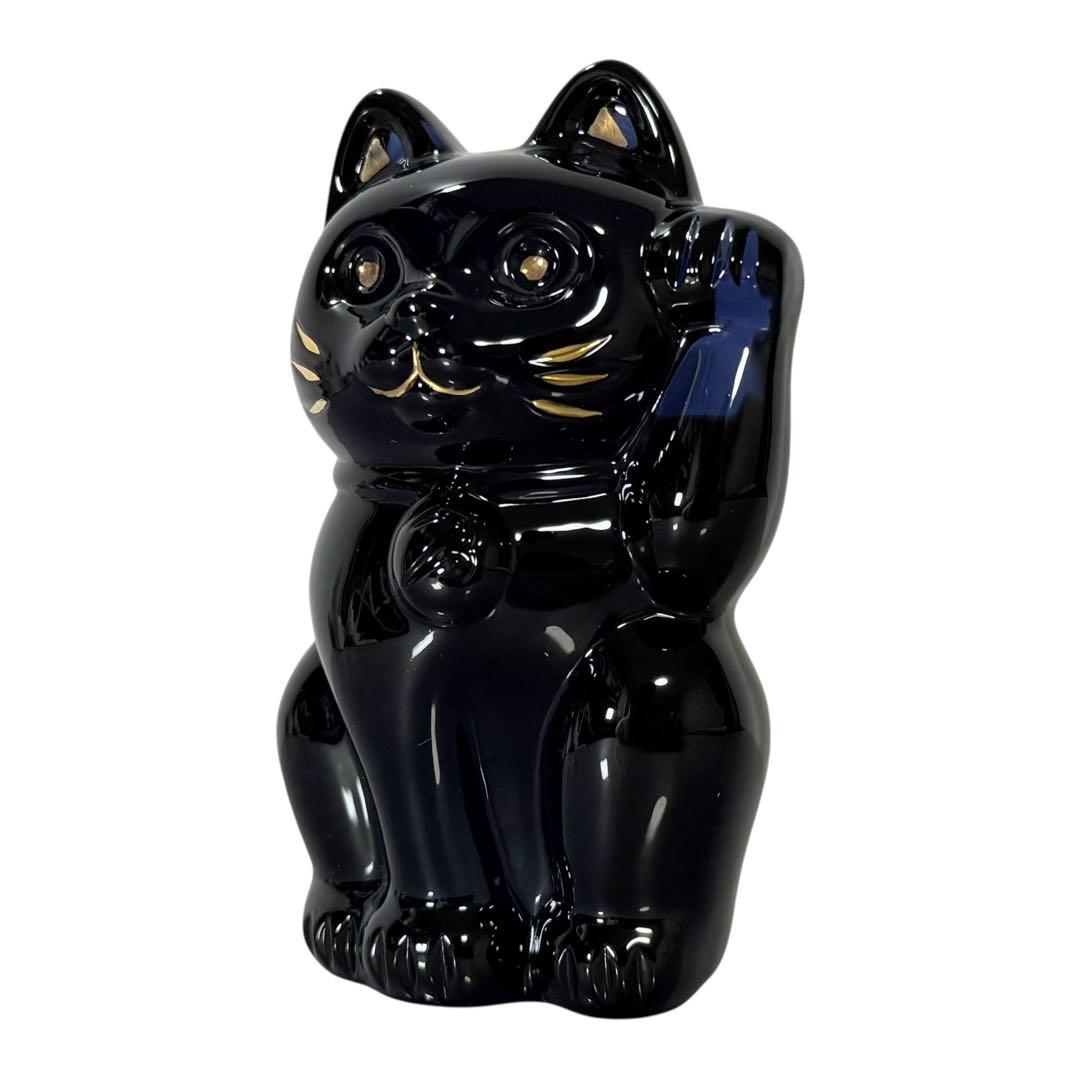 激レア品★バカラ 招き猫 ミッドナイト クリスタルガラス 幸運 縁起物 ブラック