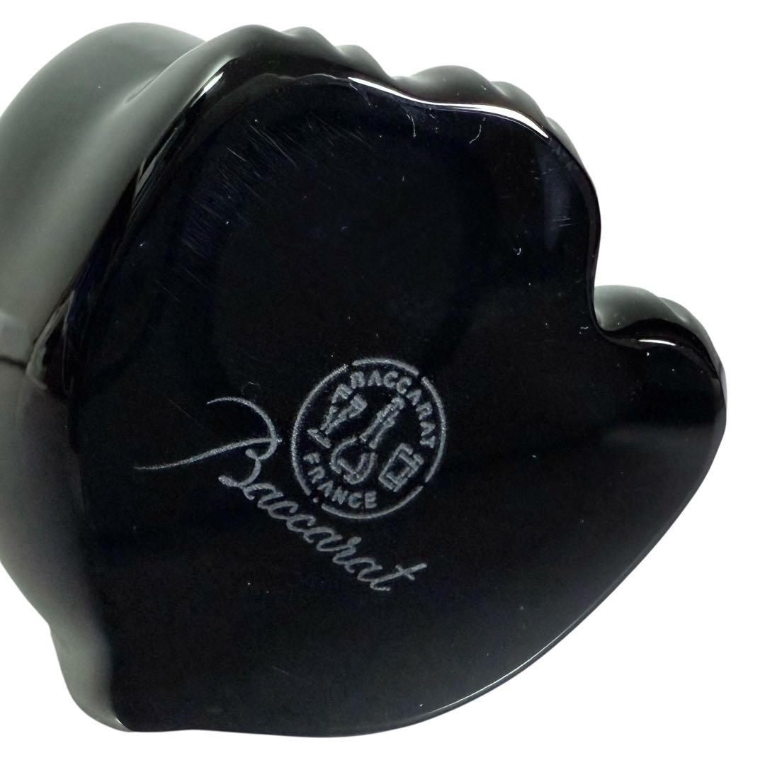 激レア品★バカラ 招き猫 ミッドナイト クリスタルガラス 幸運 縁起物 ブラック