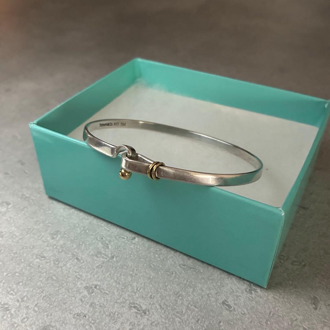 TIFFANY&Co. ティファニー フック＆アイ バングル シルバー K18
