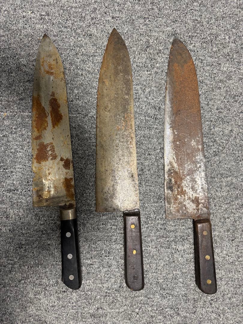 d*9様 牛刀 3本セット 使用感あり