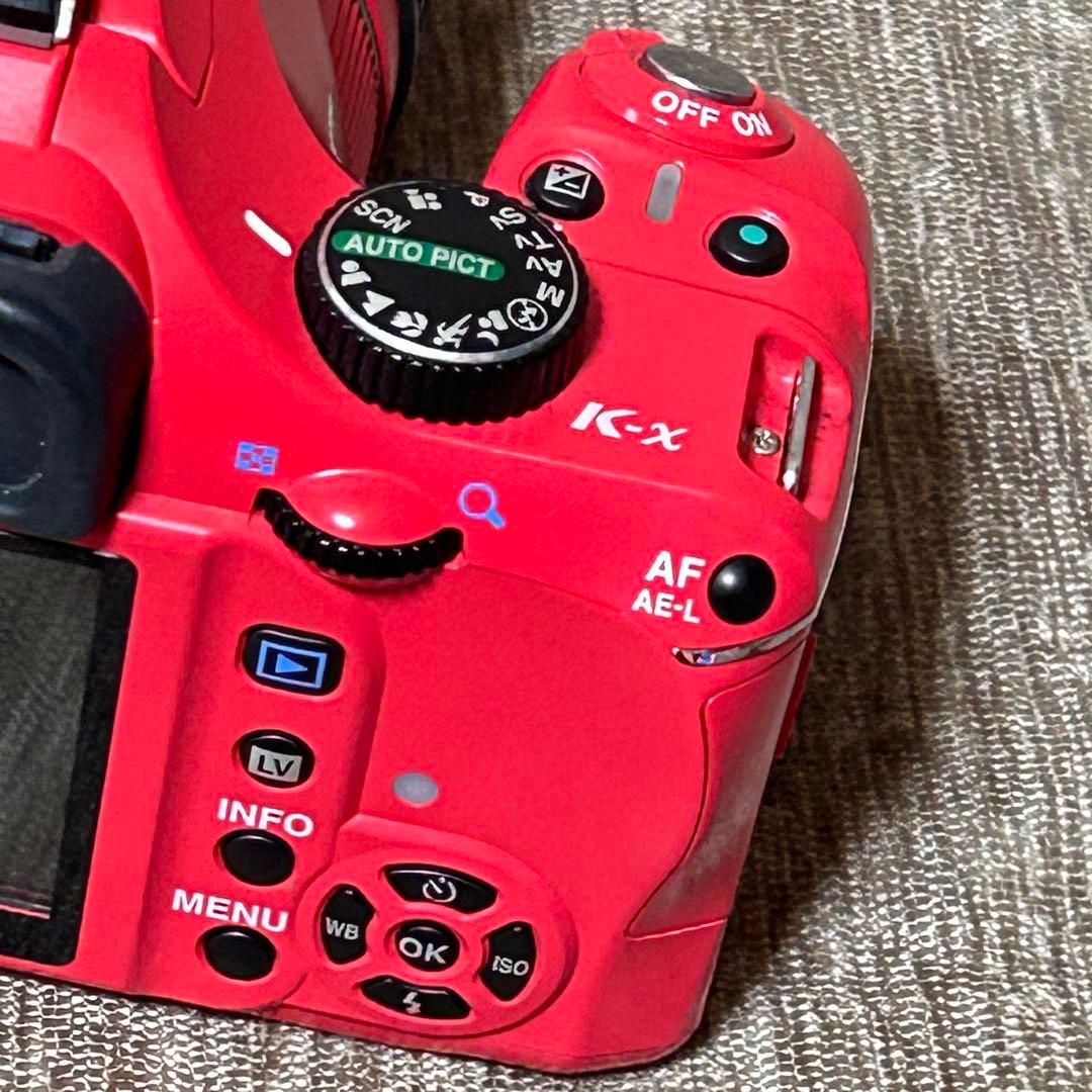 稼働品　PENTAX K-x レッド レンズキット　シャッター回数2745
