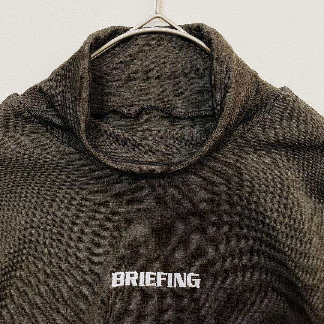 6415 ブリーフィング　タートルネック　薄手ニット　ウール　カーキ　2023年