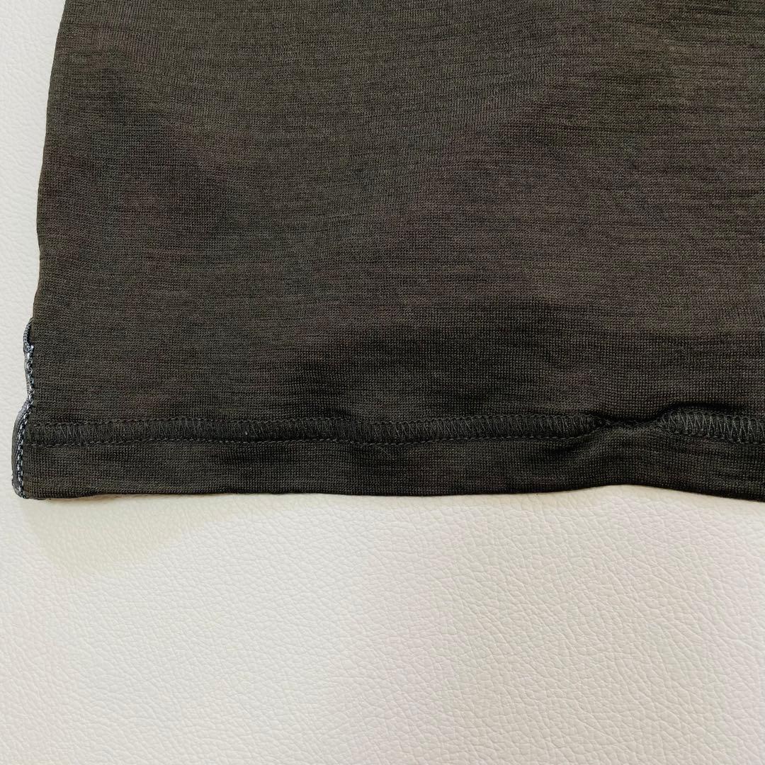 6415 ブリーフィング　タートルネック　薄手ニット　ウール　カーキ　2023年