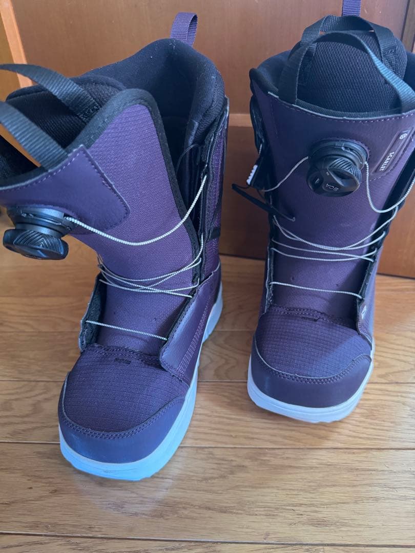 女性用スノーボードブーツ パープル　salomon 24.5センチ美品
