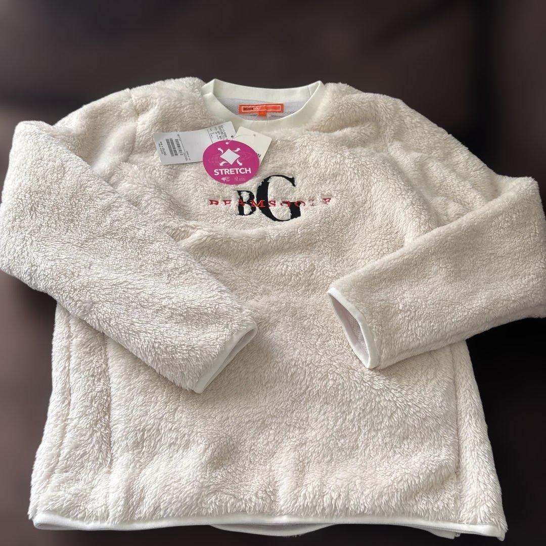 新品Beamsゴルフ　レディースS 白いボアトップ