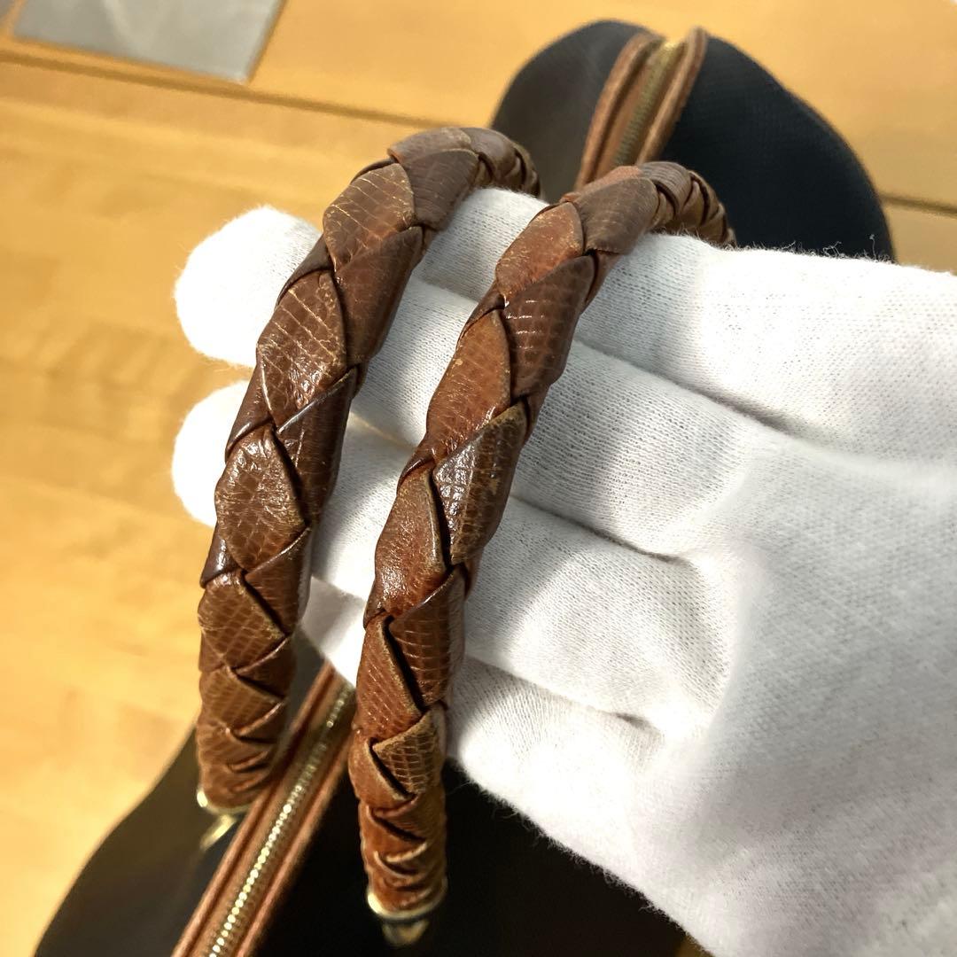 BOTTEGA VENETA ハンドバッグ マルコポーロ　PVCレザー ブラック