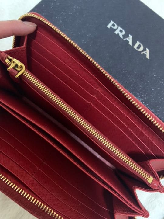 最終値下げ★PRADA プラダ 長財布　サフィアーノ　レッド
