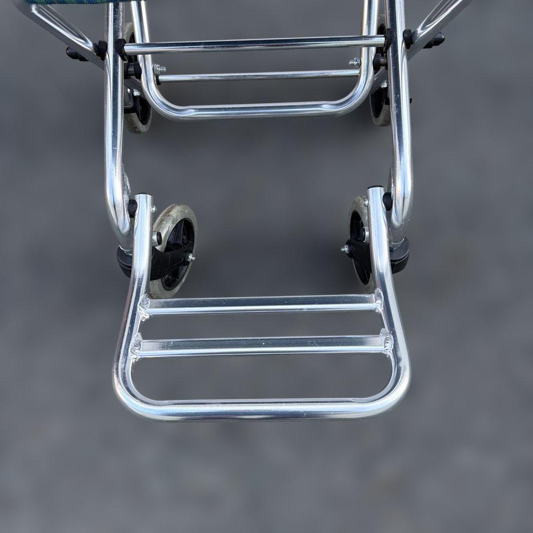 歩行車 シルバーカー 折りたたみ式 座面付き チェック柄 268