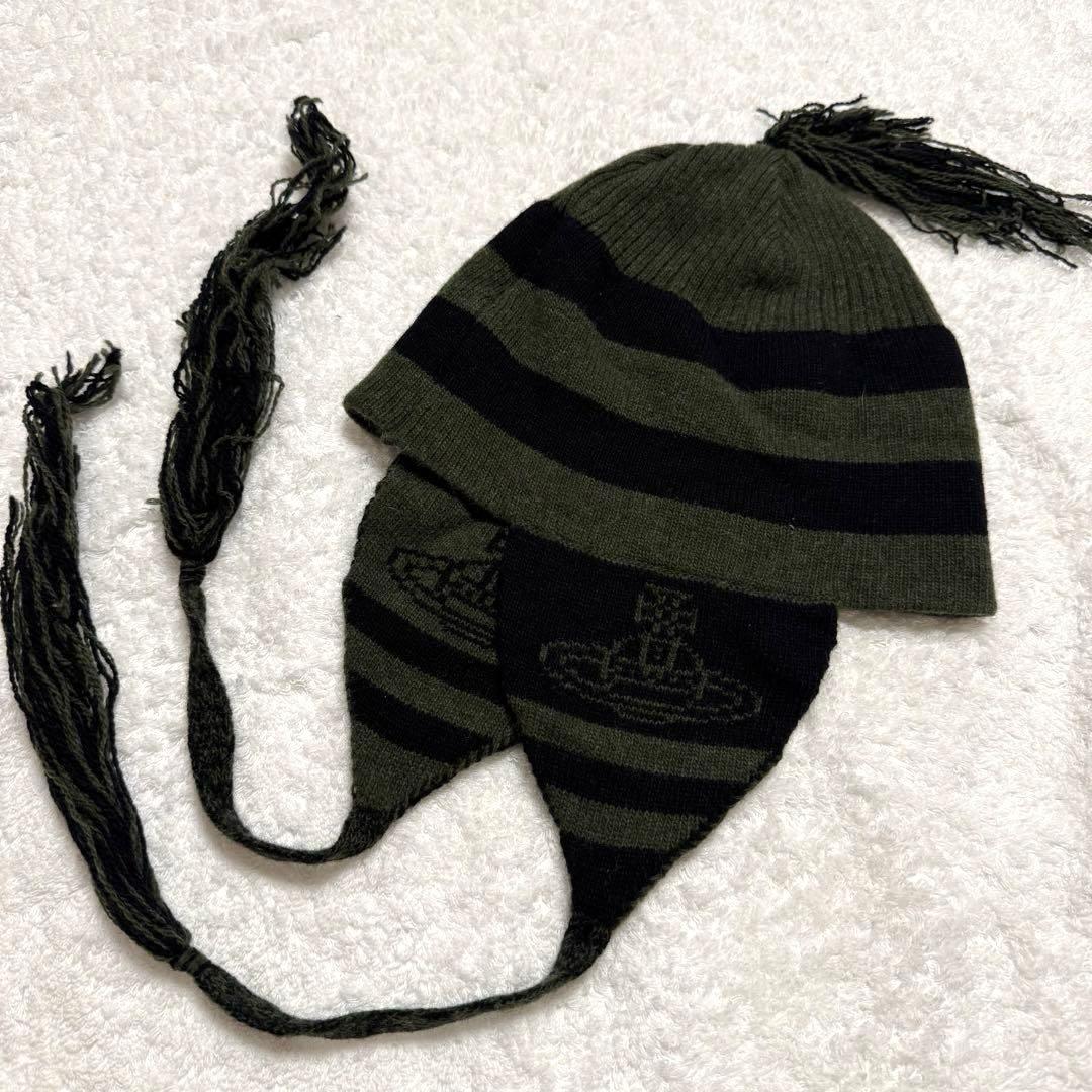 美品 希少 Vivienne Westwood ニット帽 オリーブグリーン