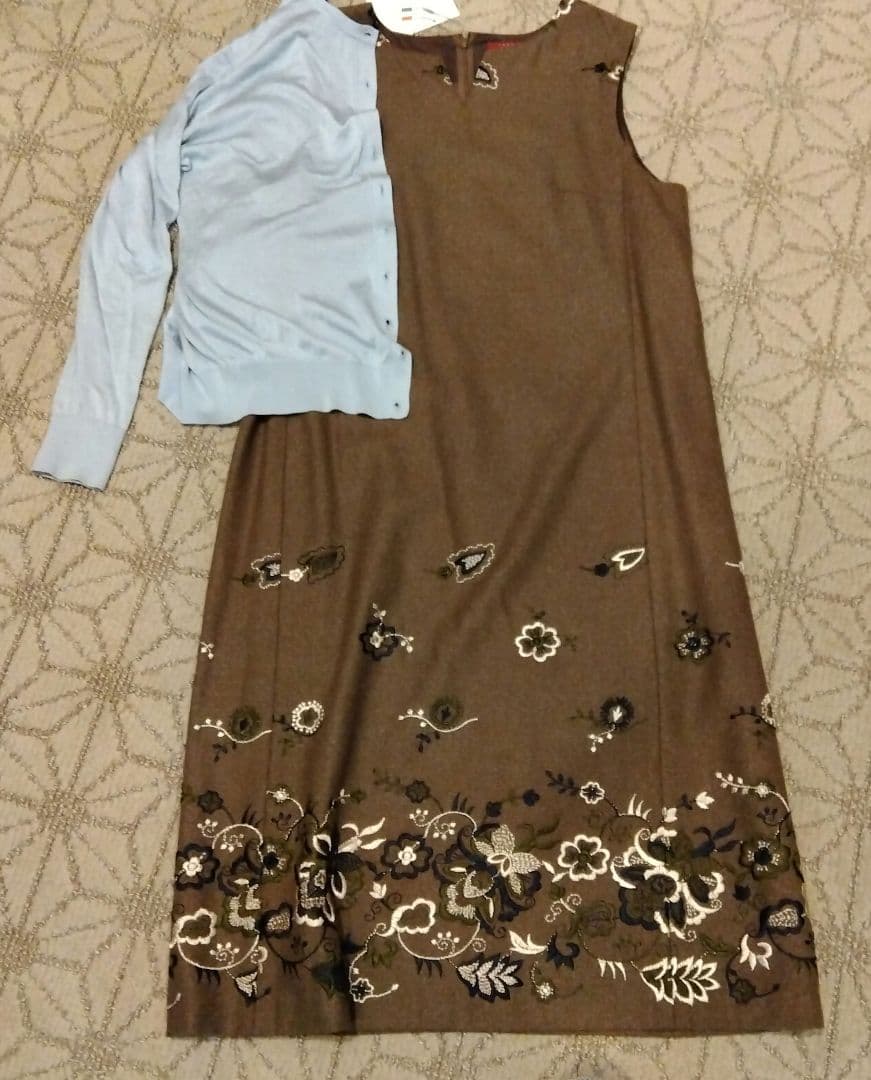 メ*6様 新品タグ付 イタリア製 アスペジ SCAPA刺繍ワンピ＋woolシャツ