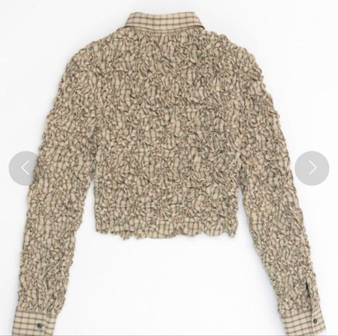 MAISON SPECIAL チェックシャーリングショートシャツ