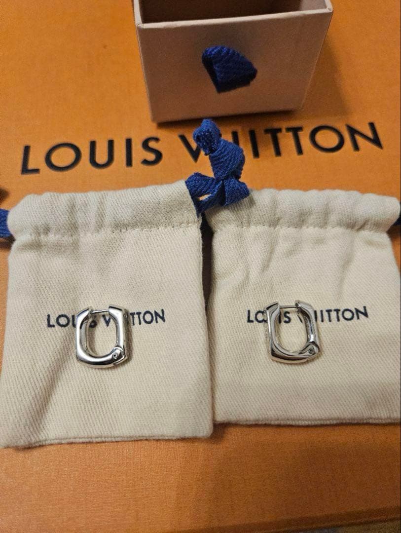K 【新品】LOUIS VUITTON シルバー フープリング 2個セット