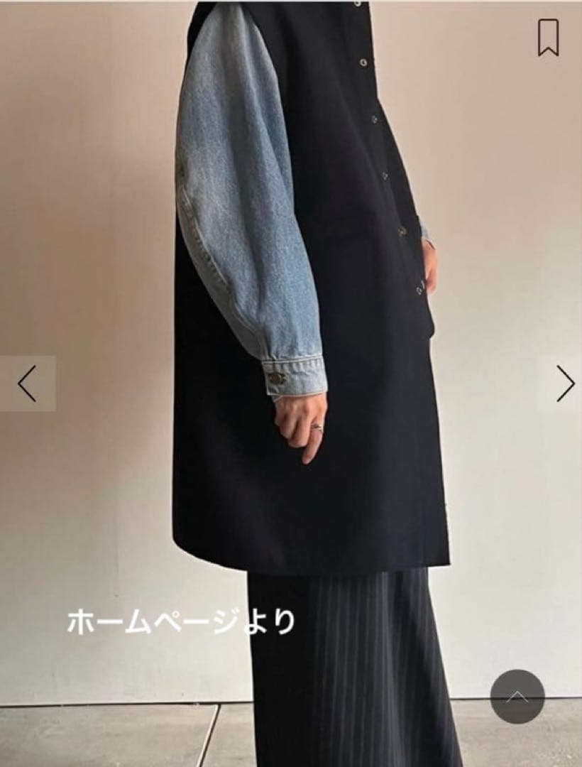 BACCA 黒ダブルクロスヘビーメルトン ミドルベスト36エディション別注色