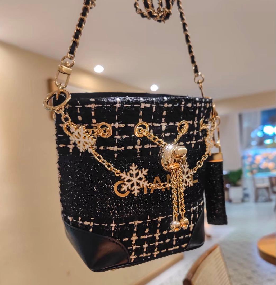 希少レア非売品 CHANEL ノベルティ ツイード バケットバッグ　ハンドバッグ