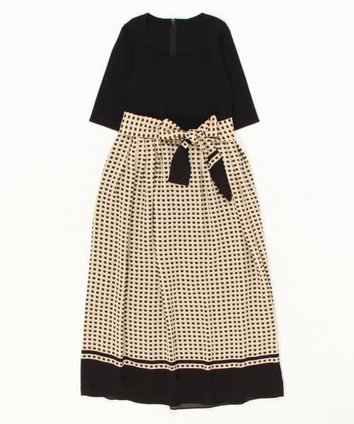 Grace Class リッププリントコンビワンピース