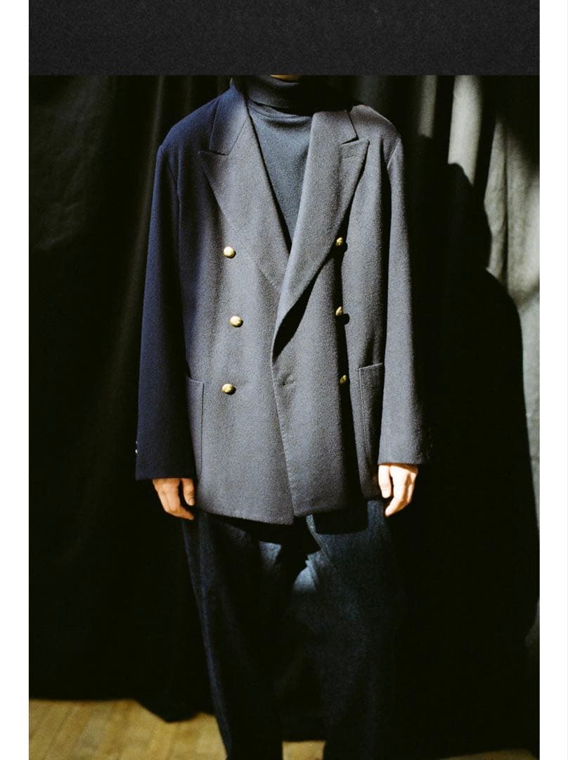 定価26.4万 COMOLI 22aw カシミヤネイビーダブルブレザー 4