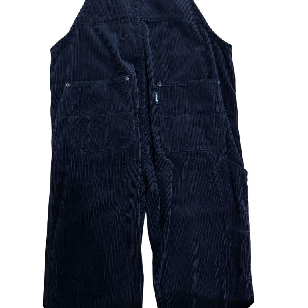 【セール】Schott コーデュロイ オーバーオール パンツ ブラック 黒　M