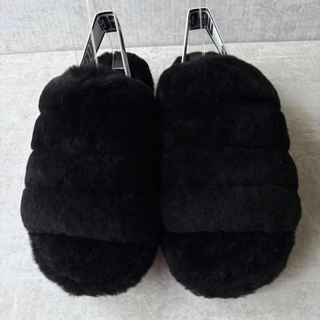 ⭐️未使用⭐️UGG アグ フラッフイヤー スライド サンダル 23cm ブラック
