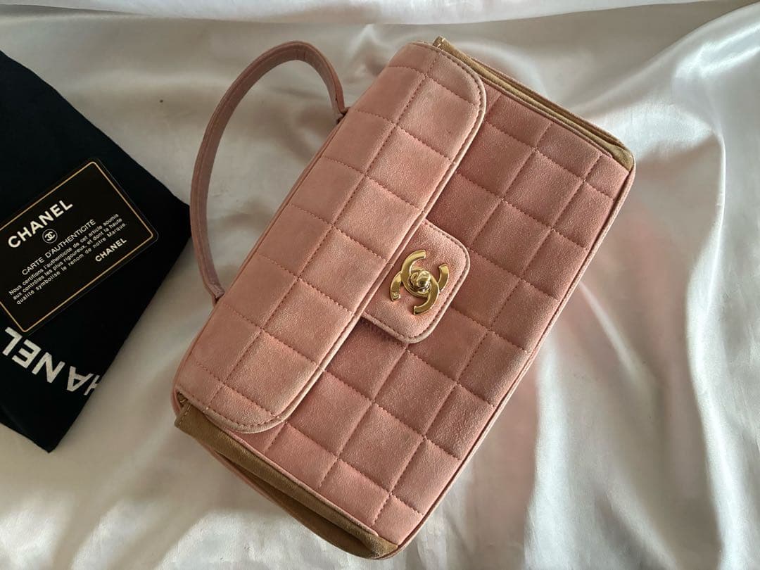 ローズマリー様♡CHANEL スエード　バイカラー　ハンドバッグ