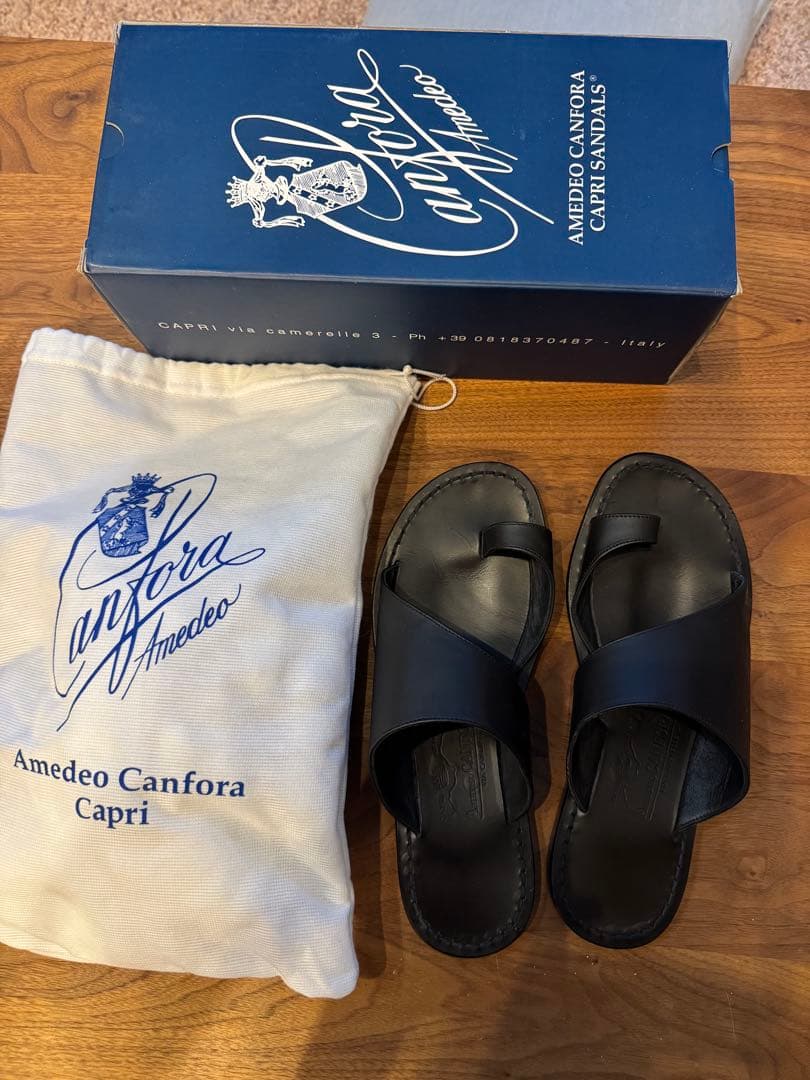 Ｇ*Ｕ様 CANFORA PHILIP レザーサンダル　40 26.5 ロンハー