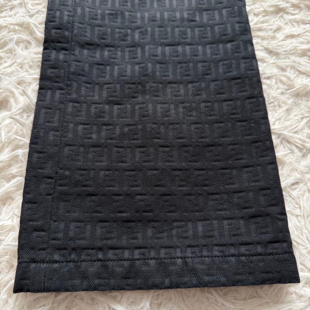 極美品■フェンディ　ズッカ柄　総柄　フレアパンツ　ブラック　イタリア製　40