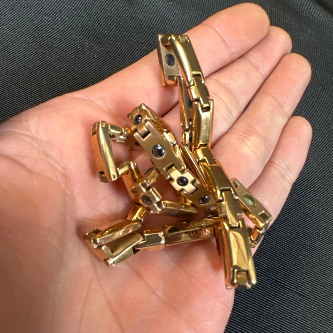 GAMMA ゴールドリンクチェーンネックレス中古　0017