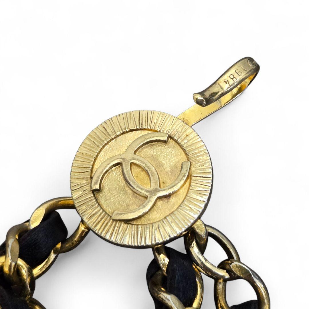 CHANEL シャネル 3連チェーンベルト 1984 CCココマーク ロゴベルト