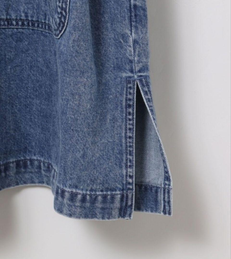 新品LEPSIMノーカラーデニムシャツ