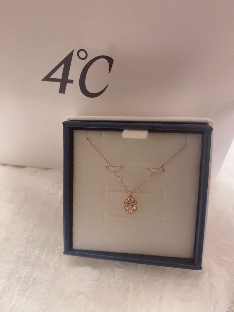 【4℃】K10 ピンクゴールド ネックレス